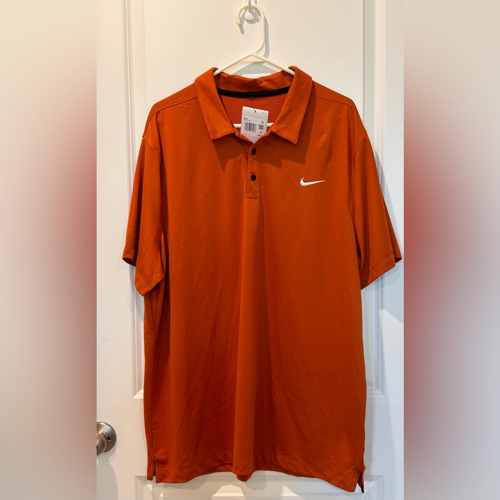 Nike Men’s DriFit Polo Shirt size XXL Burnt Orange~NWT